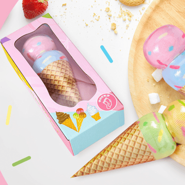 Calze regalo con stampa texture zuccherini confezione regalo a forma di gelato